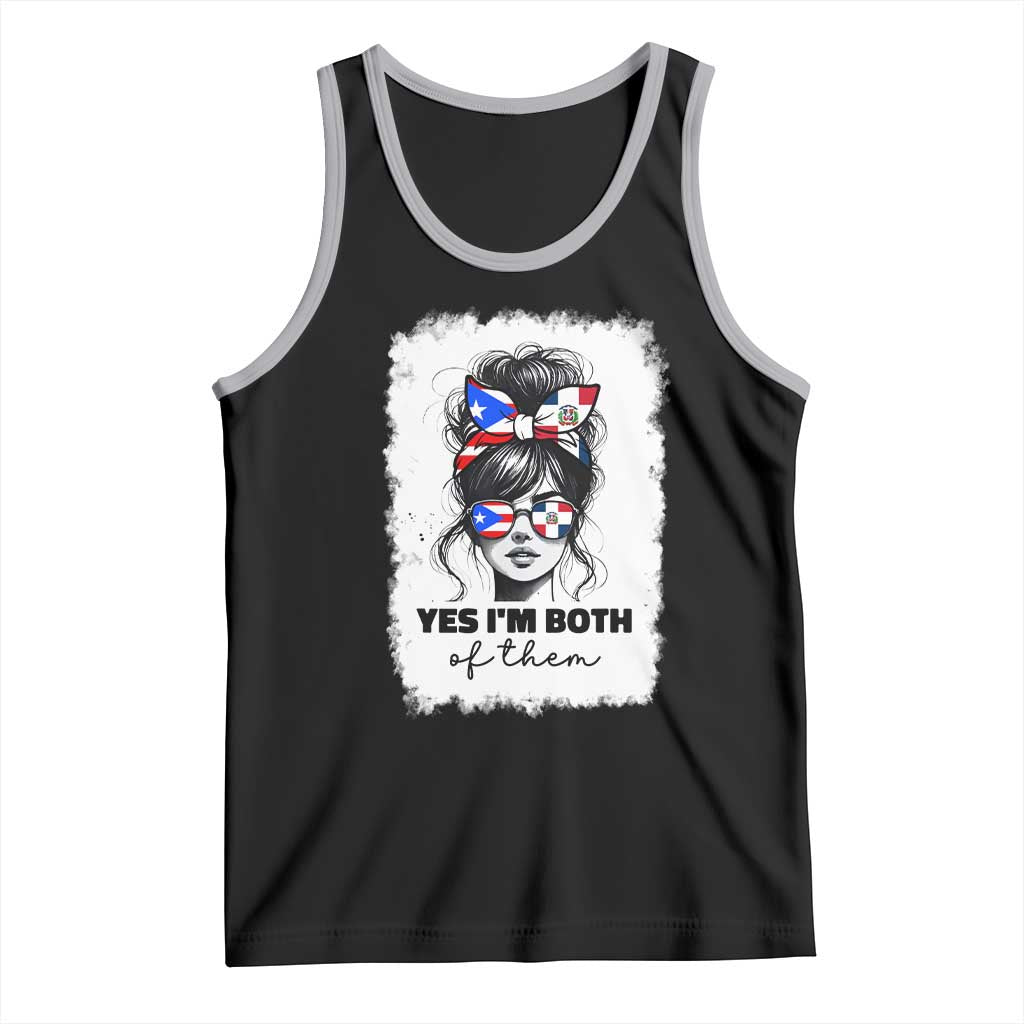 Dominican Puerto Rican Woman Tank Top Yes Im Both Of Them TS10 Black Athletic Heather Print Your Wear