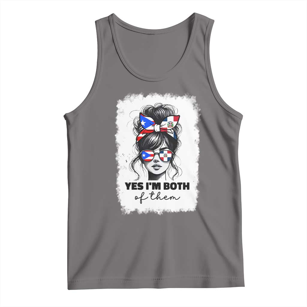Dominican Puerto Rican Woman Tank Top Yes Im Both Of Them TS10 Deep Heather Print Your Wear