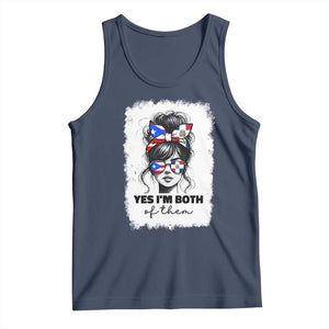 Dominican Puerto Rican Woman Tank Top Yes Im Both Of Them TS10 Navy Print Your Wear