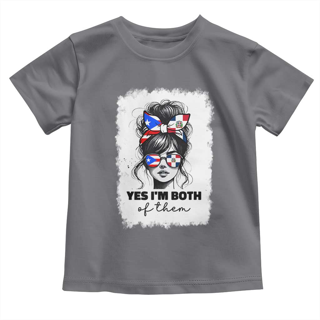 Dominican Puerto Rican Woman Toddler T Shirt Yes Im Both Of Them TS10 Charcoal Print Your Wear