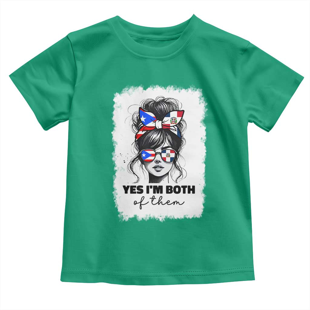 Dominican Puerto Rican Woman Toddler T Shirt Yes Im Both Of Them TS10 Irish Green Print Your Wear