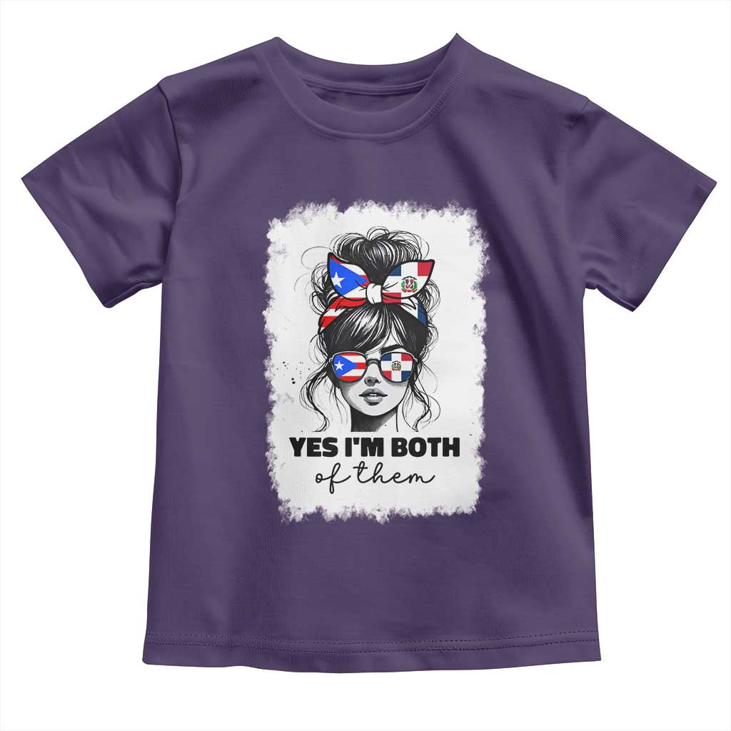 Dominican Puerto Rican Woman Toddler T Shirt Yes Im Both Of Them TS10 Purple Print Your Wear