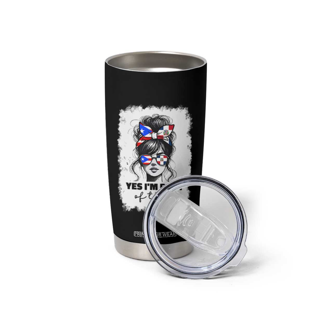 Dominican Puerto Rican Woman Tumbler Cup Yes Im Both Of Them TS10 Print Your Wear