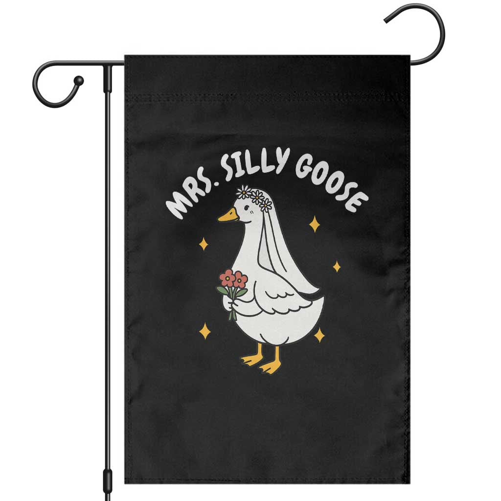 Mrs. Silly Goose Bride Garden Flag Funny Goose Lovers Bride To Be TS10 Black Print Your Wear