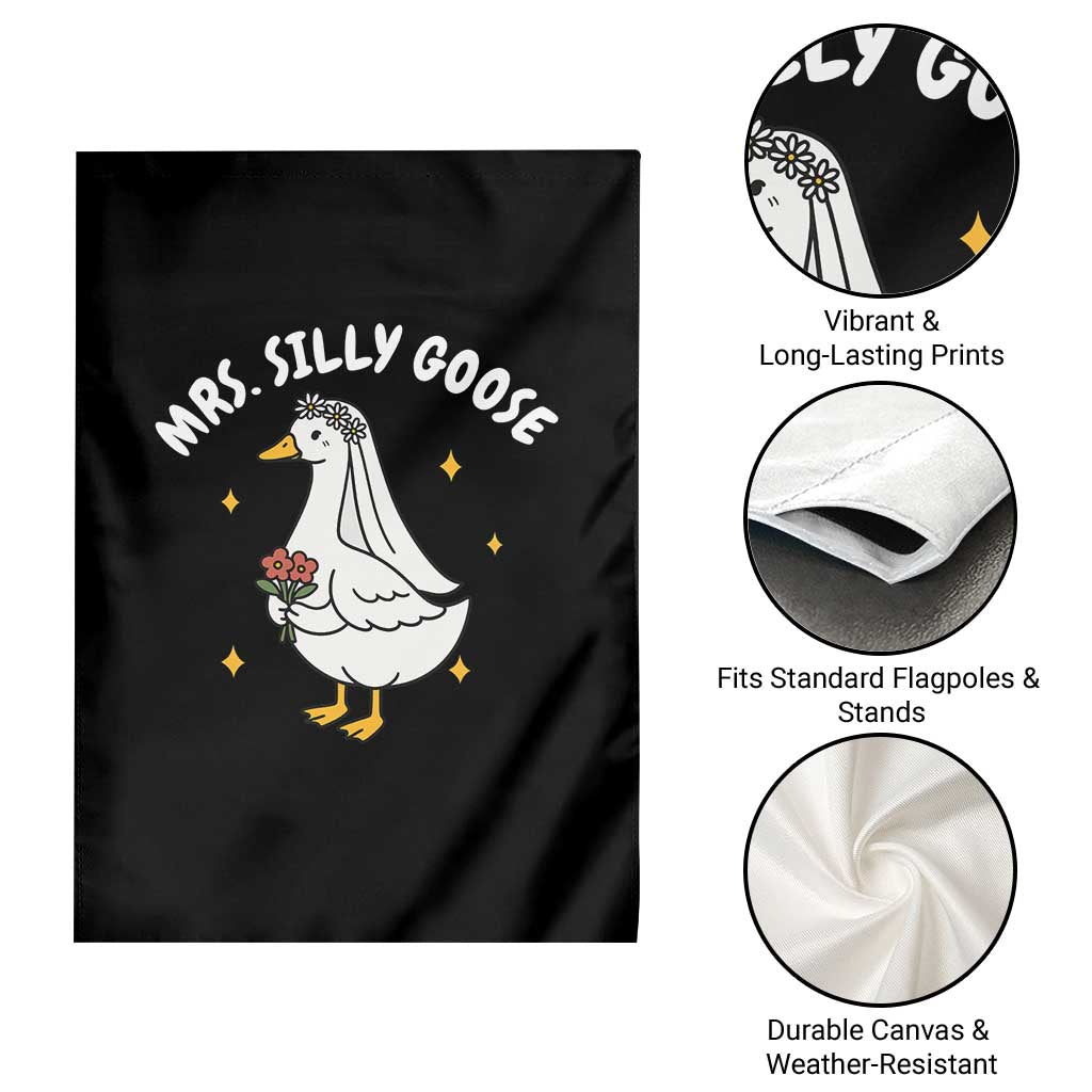 Mrs. Silly Goose Bride Garden Flag Funny Goose Lovers Bride To Be TS10 Print Your Wear