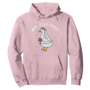 Mrs. Silly Goose Bride Hoodie Funny Goose Lovers Bride To Be TS10 Light Pink Print Your Wear