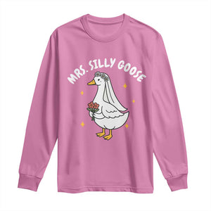 Mrs. Silly Goose Bride Long Sleeve Shirt Funny Goose Lovers Bride To Be TS10 Azalea Print Your Wear