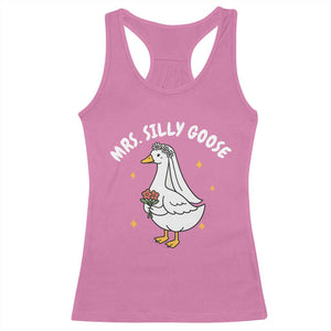 Mrs. Silly Goose Bride Racerback Tank Top Funny Goose Lovers Bride To Be TS10 Azalea Print Your Wear