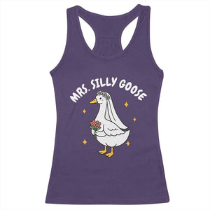 Mrs. Silly Goose Bride Racerback Tank Top Funny Goose Lovers Bride To Be TS10 Purple Print Your Wear