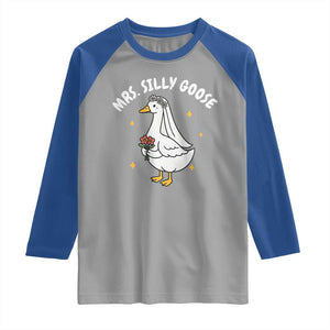 Mrs. Silly Goose Bride Raglan Shirt Funny Goose Lovers Bride To Be TS10 Sport Gray Royal Print Your Wear