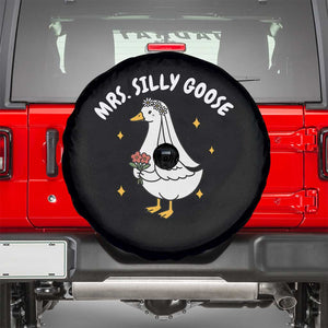 Mrs. Silly Goose Bride Spare Tire Cover Funny Goose Lovers Bride To Be TS10 Black Print Your Wear
