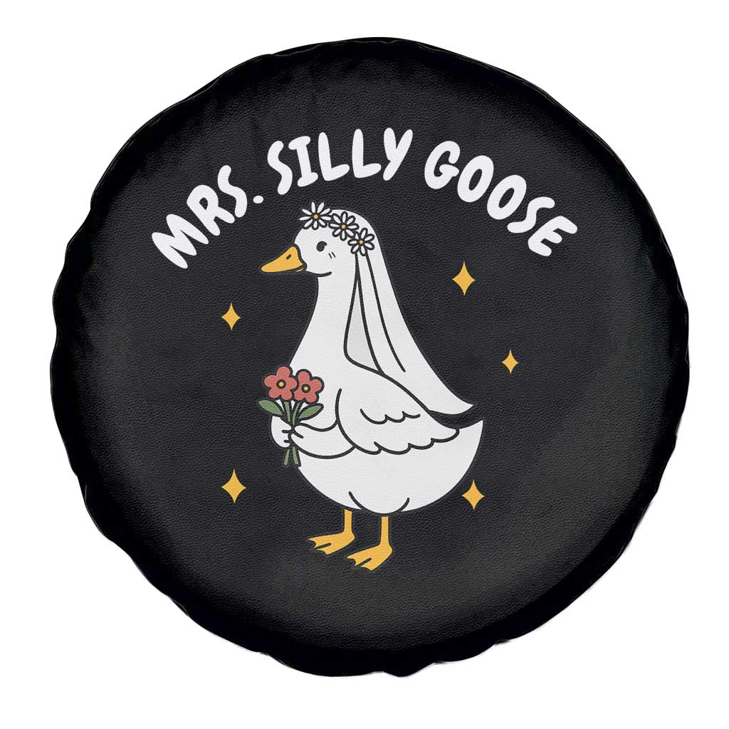 Mrs. Silly Goose Bride Spare Tire Cover Funny Goose Lovers Bride To Be TS10 Print Your Wear