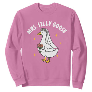 Mrs. Silly Goose Bride Sweatshirt Funny Goose Lovers Bride To Be TS10 Azalea Print Your Wear