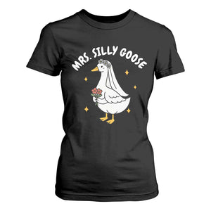 Mrs. Silly Goose Bride T Shirt For Women Funny Goose Lovers Bride To Be TS10 Black Print Your Wear