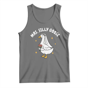 Mrs. Silly Goose Bride Tank Top Funny Goose Lovers Bride To Be TS10 Black Heather Print Your Wear