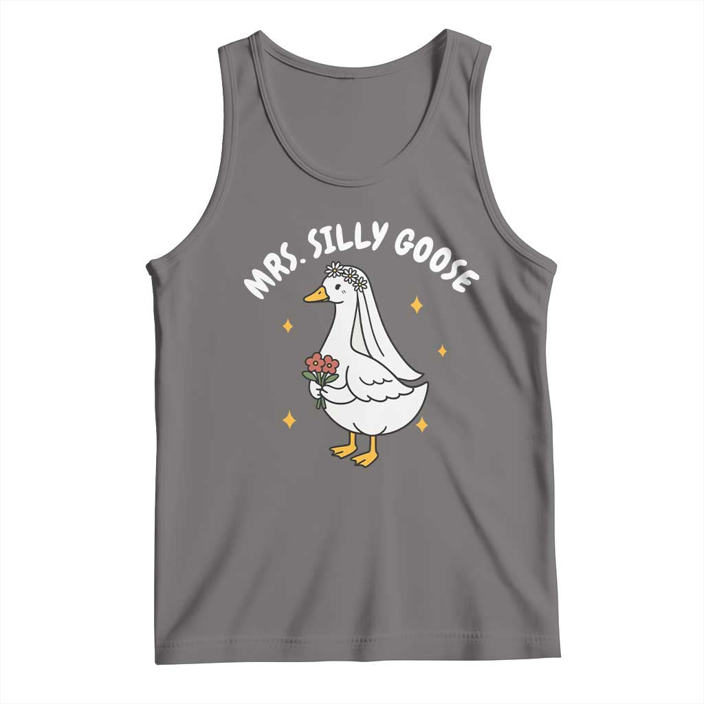 Mrs. Silly Goose Bride Tank Top Funny Goose Lovers Bride To Be TS10 Deep Heather Print Your Wear