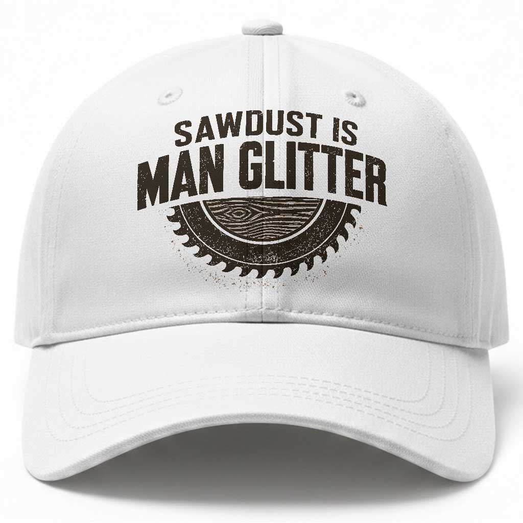Funny Woodworker Carpenter Baseball Cap Sawdust Is Man Glitter Graphic TS10 Print Your Wear