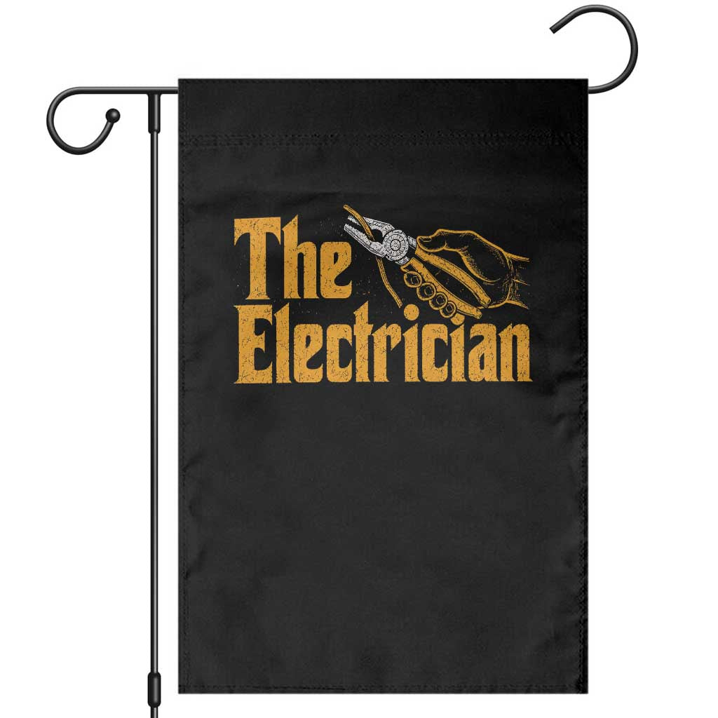 The Electrician Garden Flag Vintage Wire Stripper Pliers Graphic TS10 Black Print Your Wear
