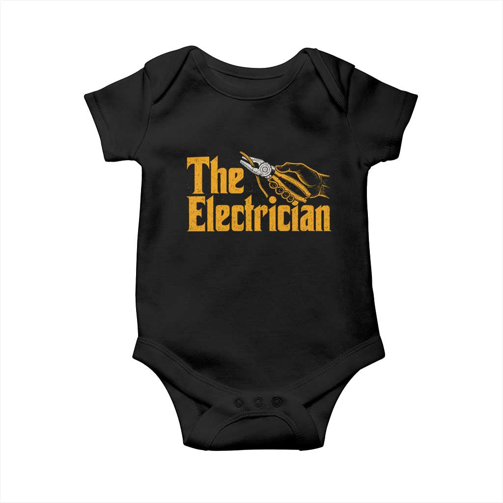 The Electrician Baby Onesie Vintage Wire Stripper Pliers Graphic TS10 Black Print Your Wear