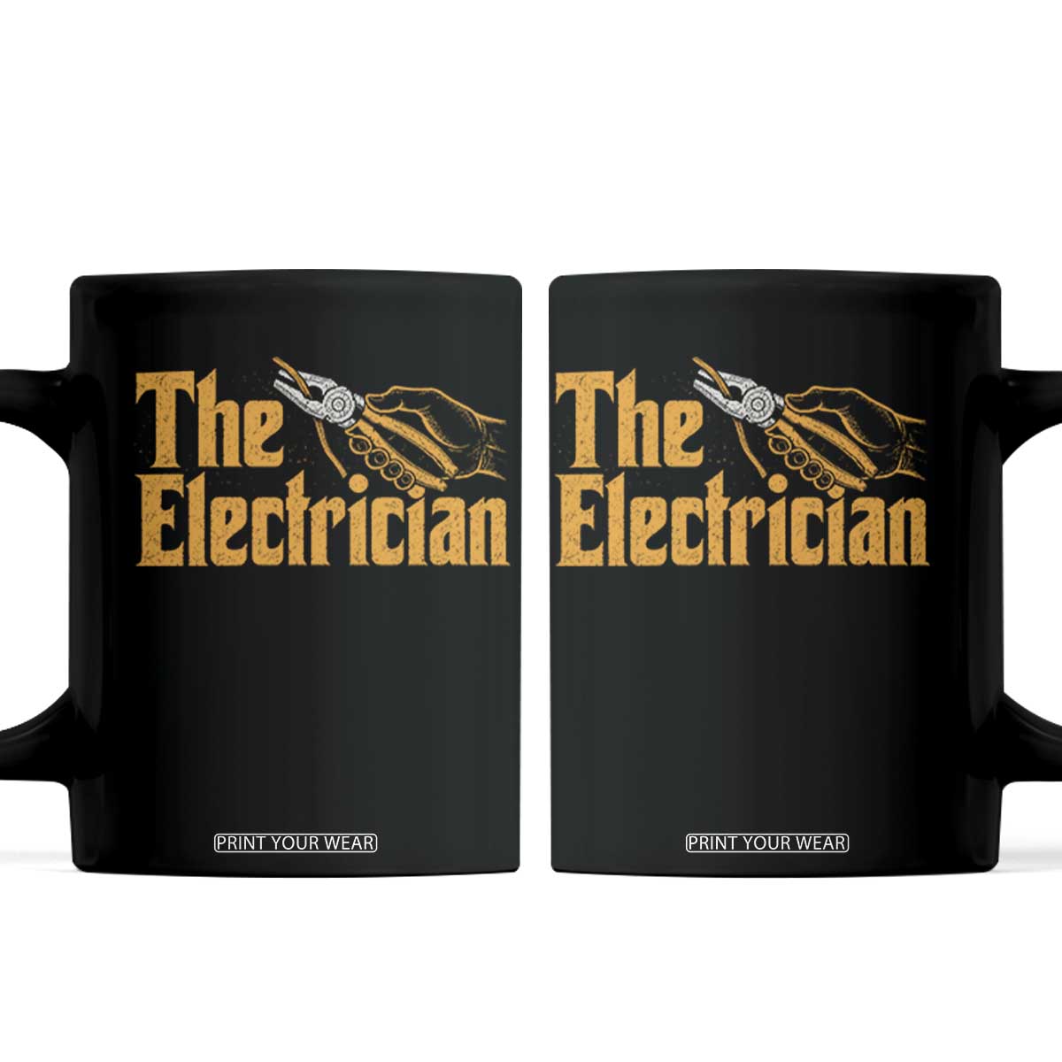 The Electrician Coffee Mug Vintage Wire Stripper Pliers Graphic