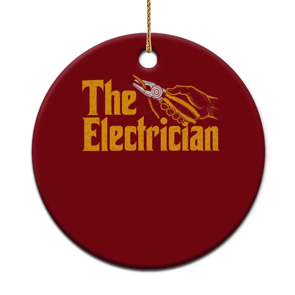 The Electrician Ceramic Ornament Vintage Wire Stripper Pliers Graphic TS10 1pc Red Print Your Wear