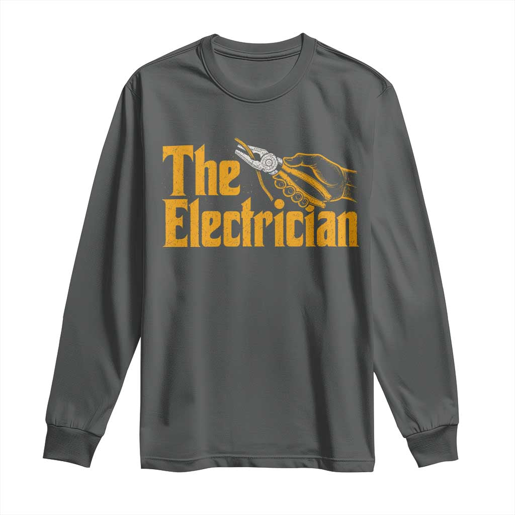 The Electrician Long Sleeve Shirt Vintage Wire Stripper Pliers Graphic