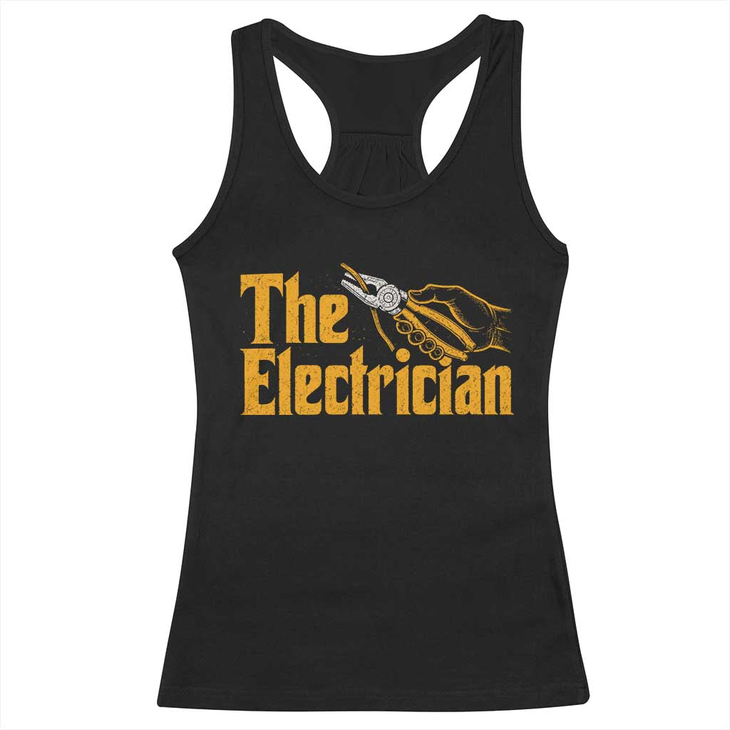 The Electrician Racerback Tank Top Vintage Wire Stripper Pliers Graphic TS10 Black Print Your Wear