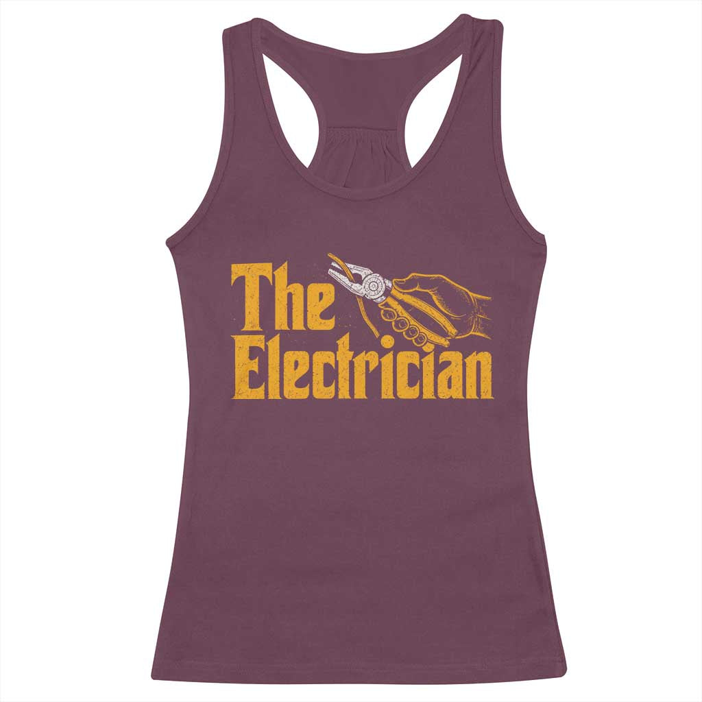 The Electrician Racerback Tank Top Vintage Wire Stripper Pliers Graphic