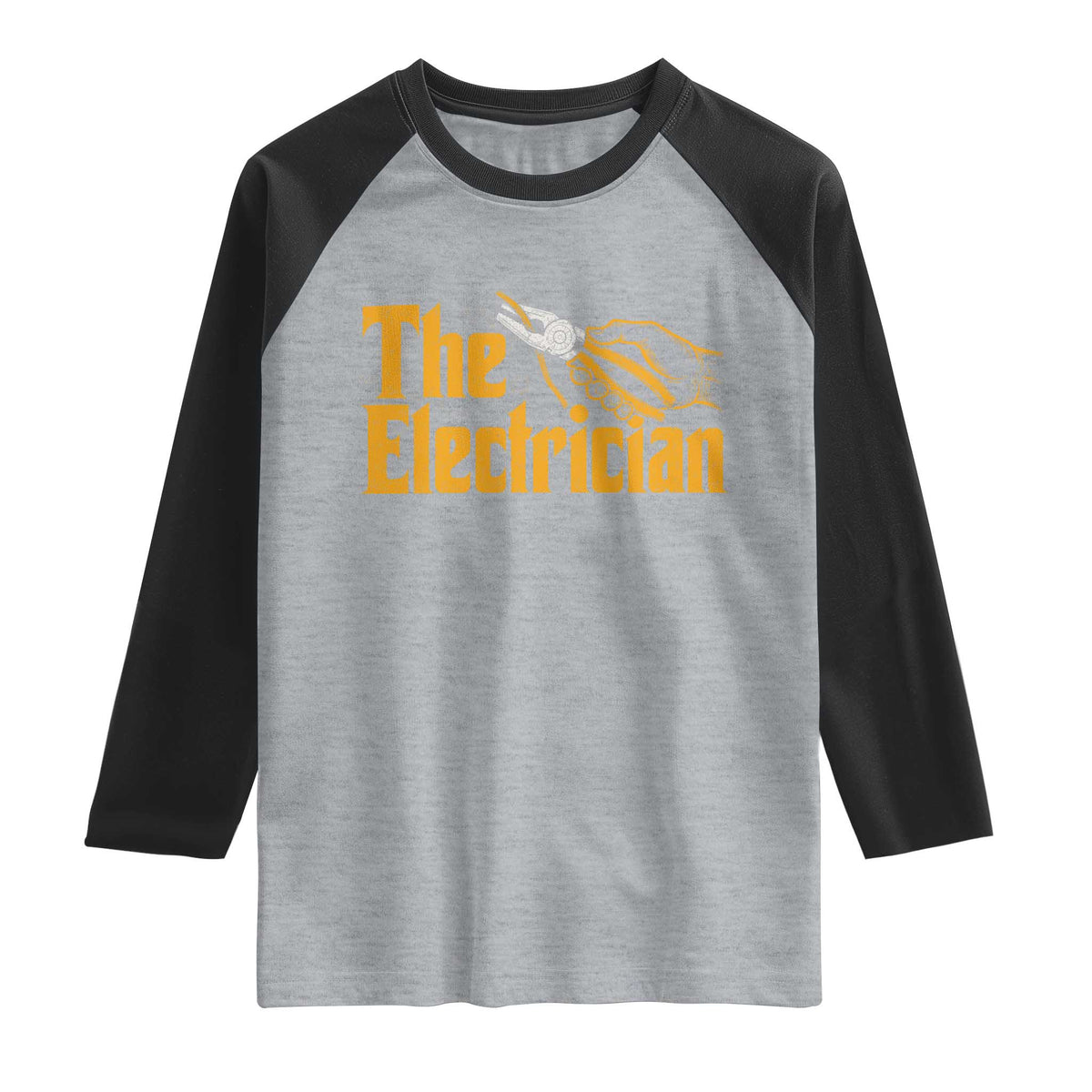 The Electrician Raglan Shirt Vintage Wire Stripper Pliers Graphic
