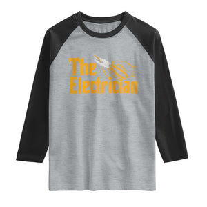 The Electrician Raglan Shirt Vintage Wire Stripper Pliers Graphic