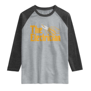 The Electrician Raglan Shirt Vintage Wire Stripper Pliers Graphic