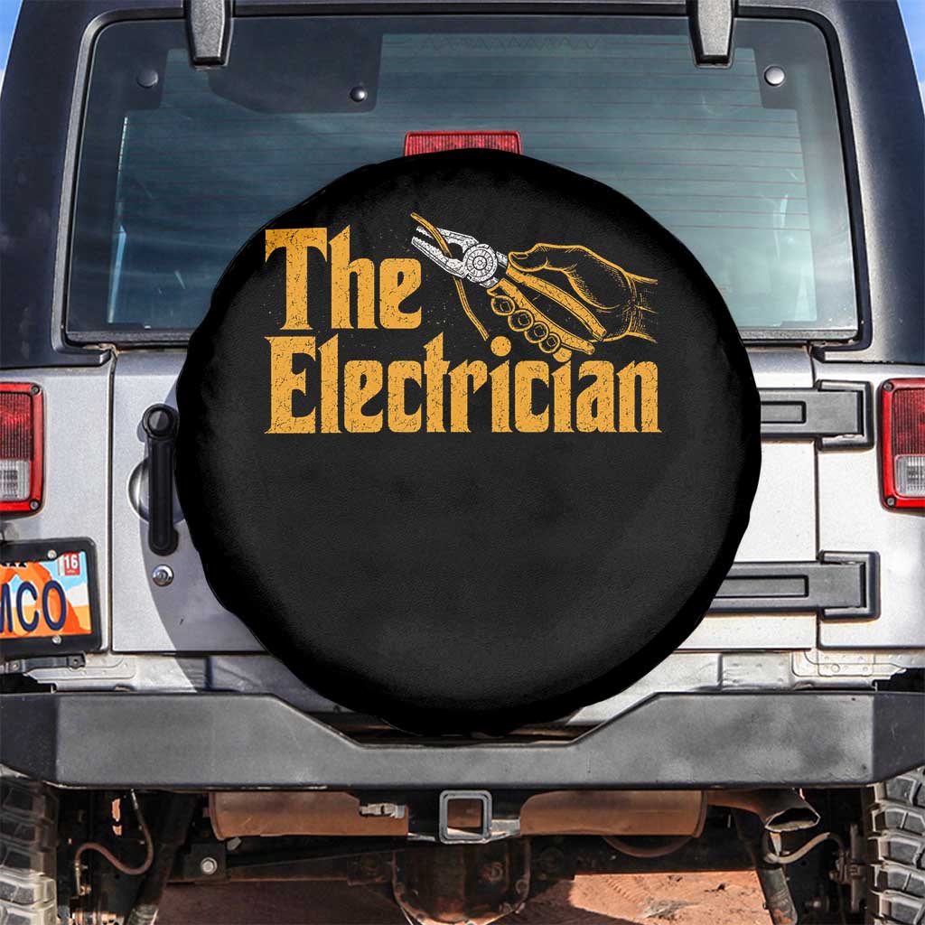 The Electrician Spare Tire Cover Vintage Wire Stripper Pliers Graphic