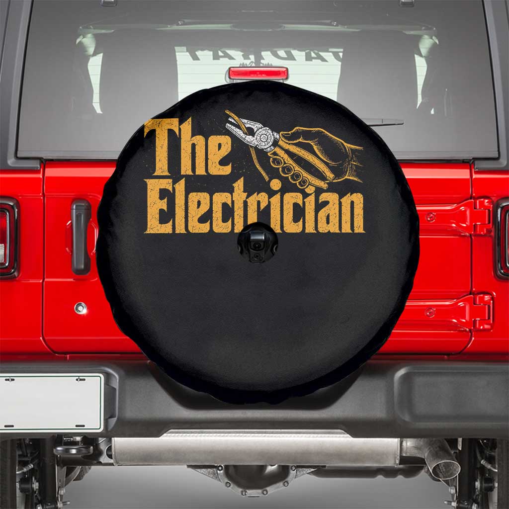 The Electrician Spare Tire Cover Vintage Wire Stripper Pliers Graphic
