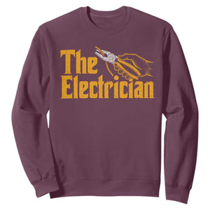 The Electrician Sweatshirt Vintage Wire Stripper Pliers Graphic