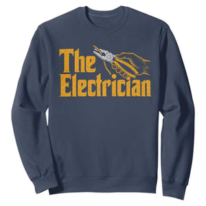 The Electrician Sweatshirt Vintage Wire Stripper Pliers Graphic