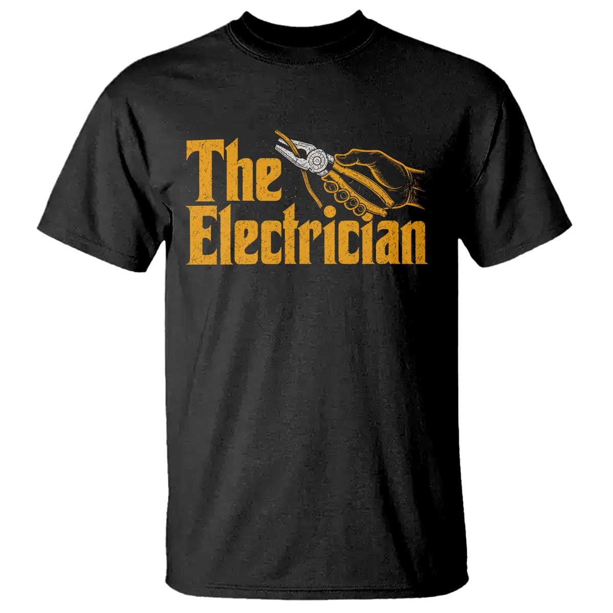 The Electrician T Shirt Vintage Wire Stripper Pliers Graphic TS10 Black Print Your Wear