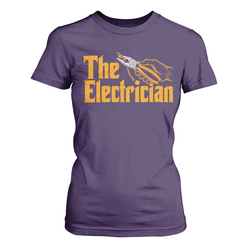 The Electrician T Shirt For Women Vintage Wire Stripper Pliers Graphic