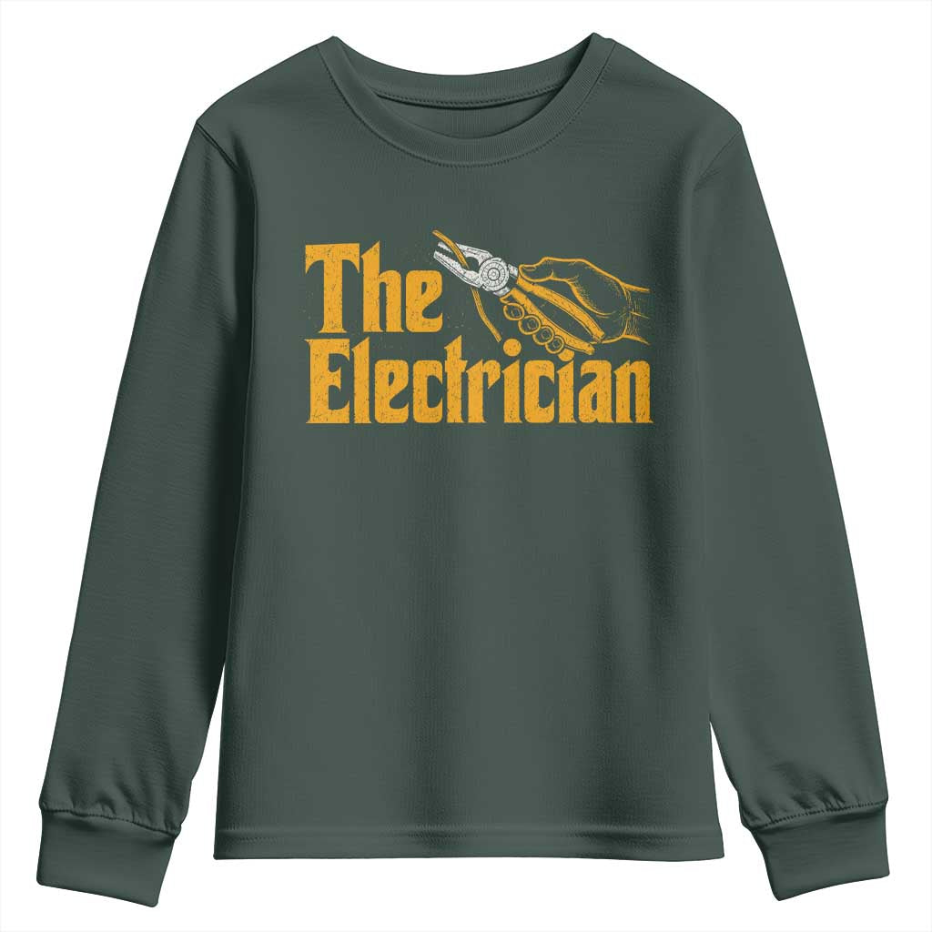 The Electrician Youth Sweatshirt Vintage Wire Stripper Pliers Graphic