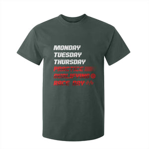 Monday Tuesday Thursday Practice Qualifying Race Day T Shirt For Kid TS10 Dark Forest Green Print Your Wear