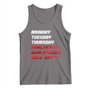 Monday Tuesday Thursday Practice Qualifying Race Day Tank Top TS10 Deep Heather Print Your Wear