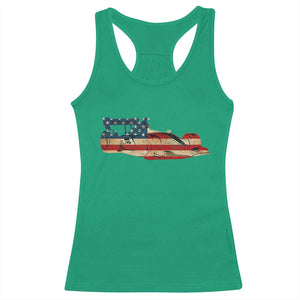 Racing Car Racerback Tank Top Retro Style Vintage American Flag TS10 Irish Green Print Your Wear