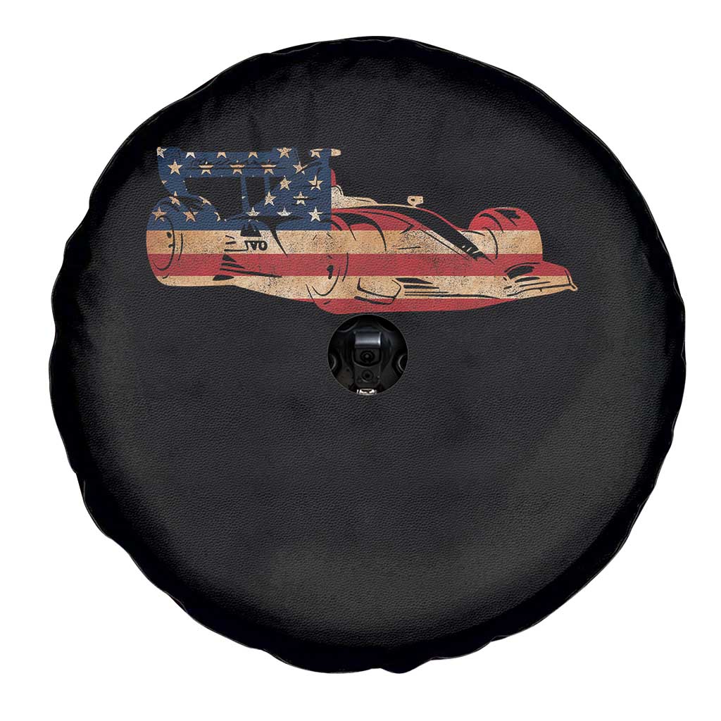 Racing Car Spare Tire Cover Retro Style Vintage American Flag TS10 Print Your Wear