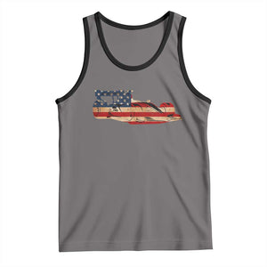Racing Car Tank Top Retro Style Vintage American Flag TS10 Deep Heather Black Print Your Wear