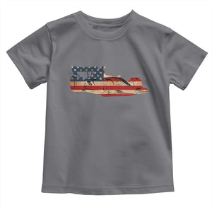 Racing Car Toddler T Shirt Retro Style Vintage American Flag TS10 Charcoal Print Your Wear