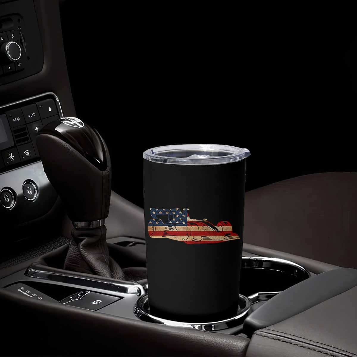 Racing Car Tumbler Cup Retro Style Vintage American Flag TS10 Print Your Wear
