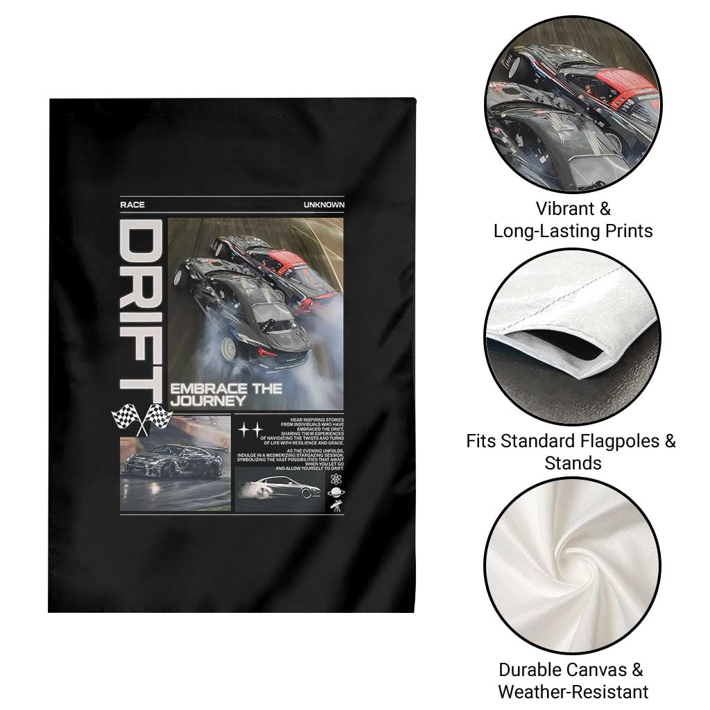 Vintage Japanese Drift Race Car Garden Flag Cool Retro Vintage JDM Tokyo Japan Drifting TS10 Print Your Wear