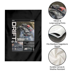 Vintage Japanese Drift Race Car Garden Flag Cool Retro Vintage JDM Tokyo Japan Drifting TS10 Print Your Wear