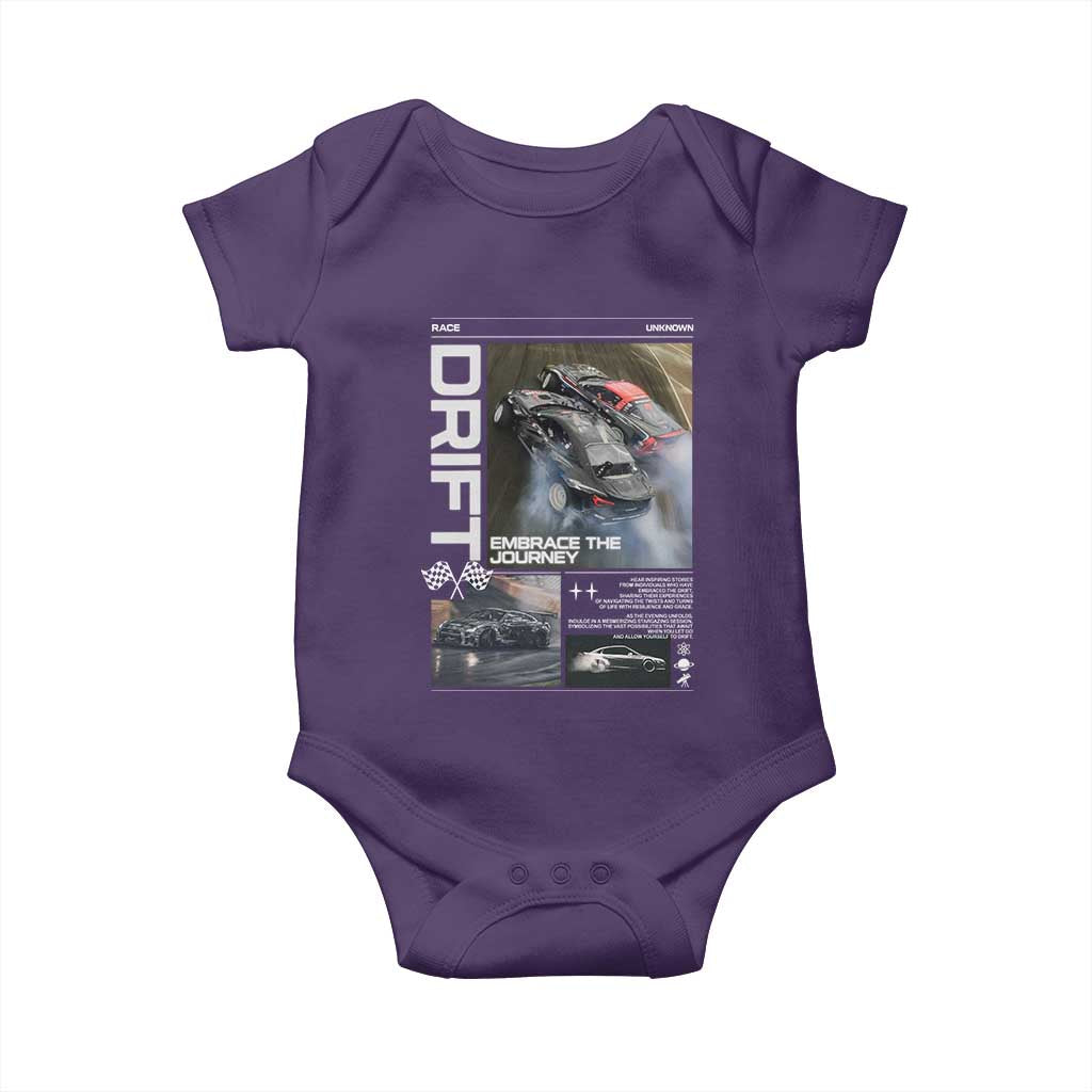 Vintage Japanese Drift Race Car Baby Onesie Cool Retro Vintage JDM Tokyo Japan Drifting TS10 Purple Print Your Wear