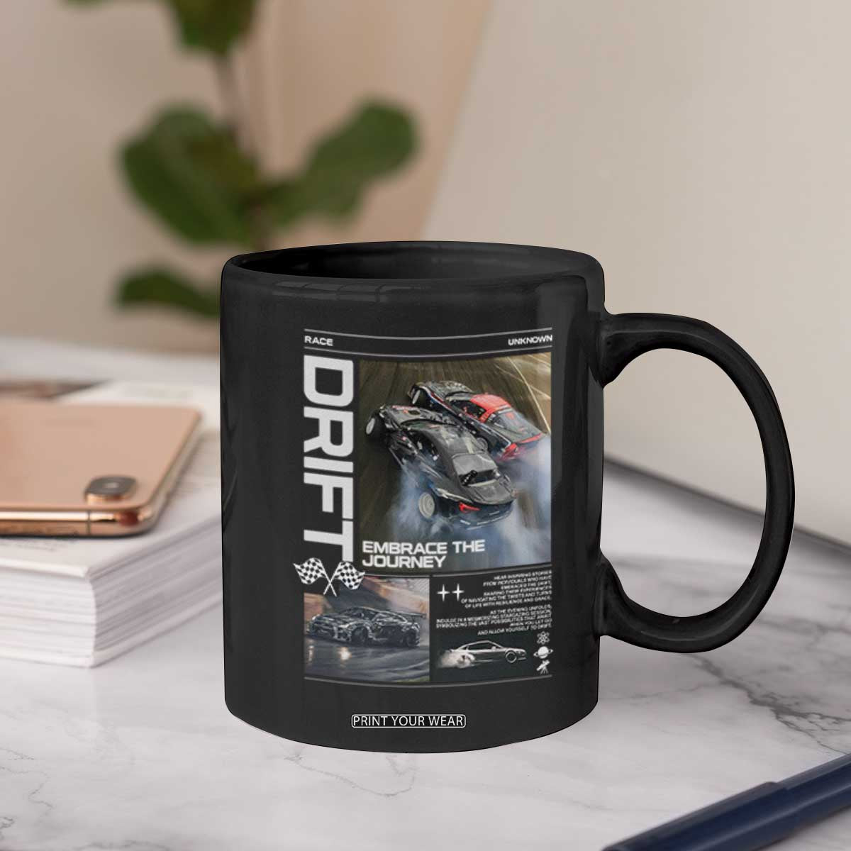 Vintage Japanese Drift Race Car Coffee Mug Cool Retro Vintage JDM Tokyo Japan Drifting TS10 Print Your Wear