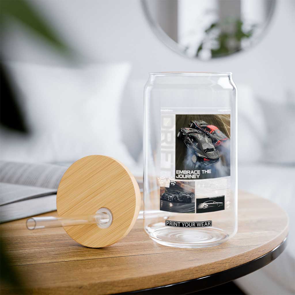 Vintage Japanese Drift Race Car Glass Can Cool Retro Vintage JDM Tokyo Japan Drifting TS10 Print Your Wear